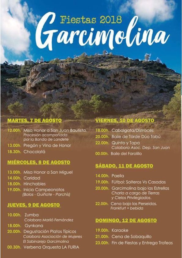 Programa de fiestas 2018