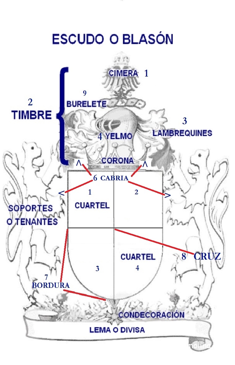Herádica; Escudo o blasón