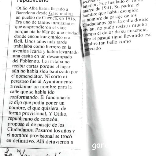Recorte de la Vanguardia