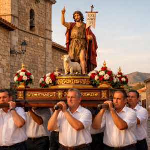 Las andas procesionales de San Juan Bautista