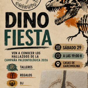 Casas de Garcimolina celebrará una Dino Fiesta para toda la familia